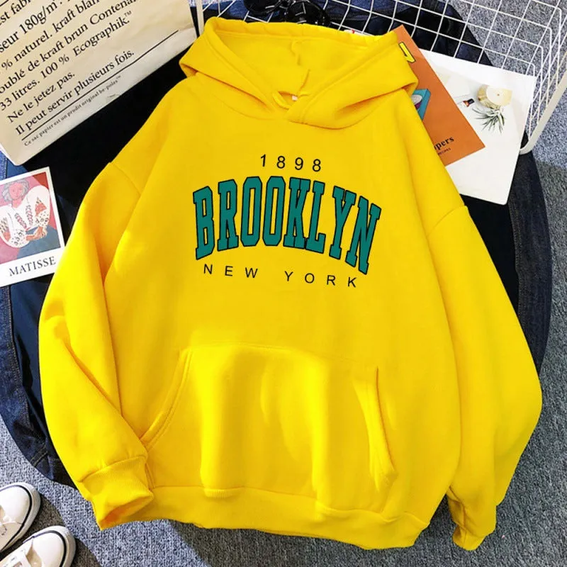 🌸1898 Brooklyn New York Printed Women’s Hoodie 🧥