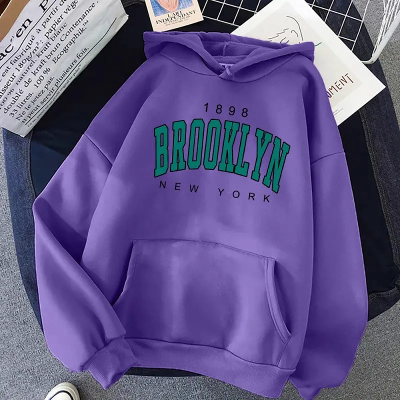 🌸1898 Brooklyn New York Printed Women’s Hoodie 🧥
