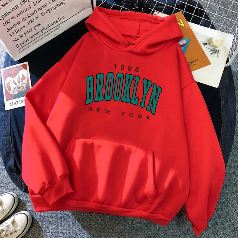 🌸1898 Brooklyn New York Printed Women’s Hoodie 🧥