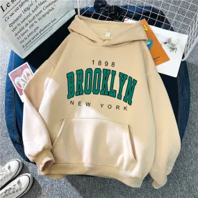 🌸1898 Brooklyn New York Printed Women’s Hoodie 🧥