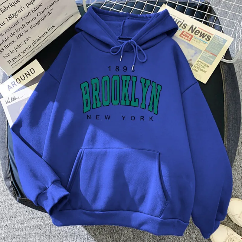 🌸1898 Brooklyn New York Printed Women’s Hoodie 🧥
