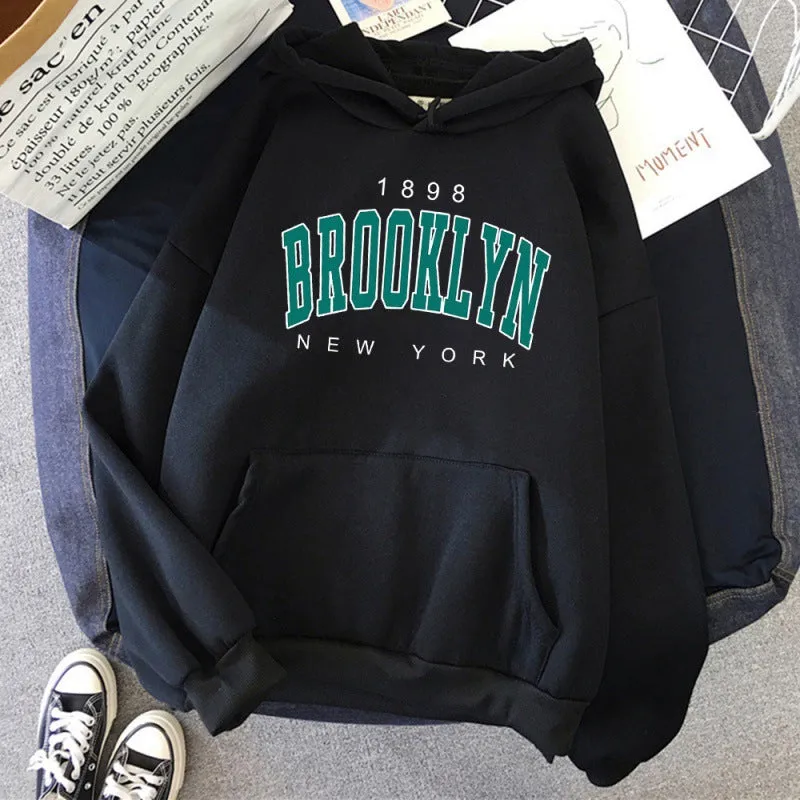 🌸1898 Brooklyn New York Printed Women’s Hoodie 🧥