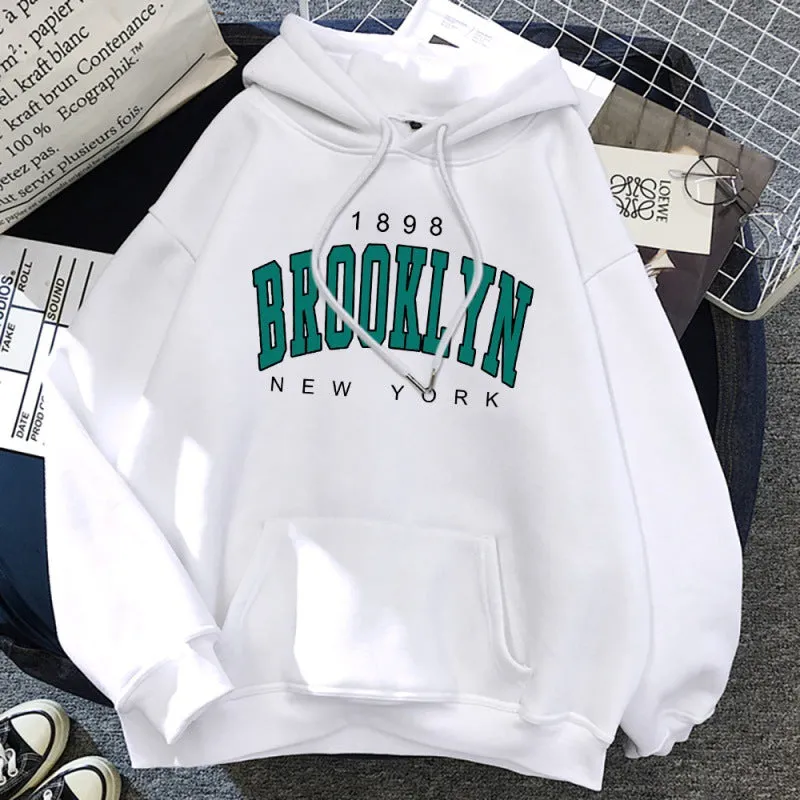 🌸1898 Brooklyn New York Printed Women’s Hoodie 🧥