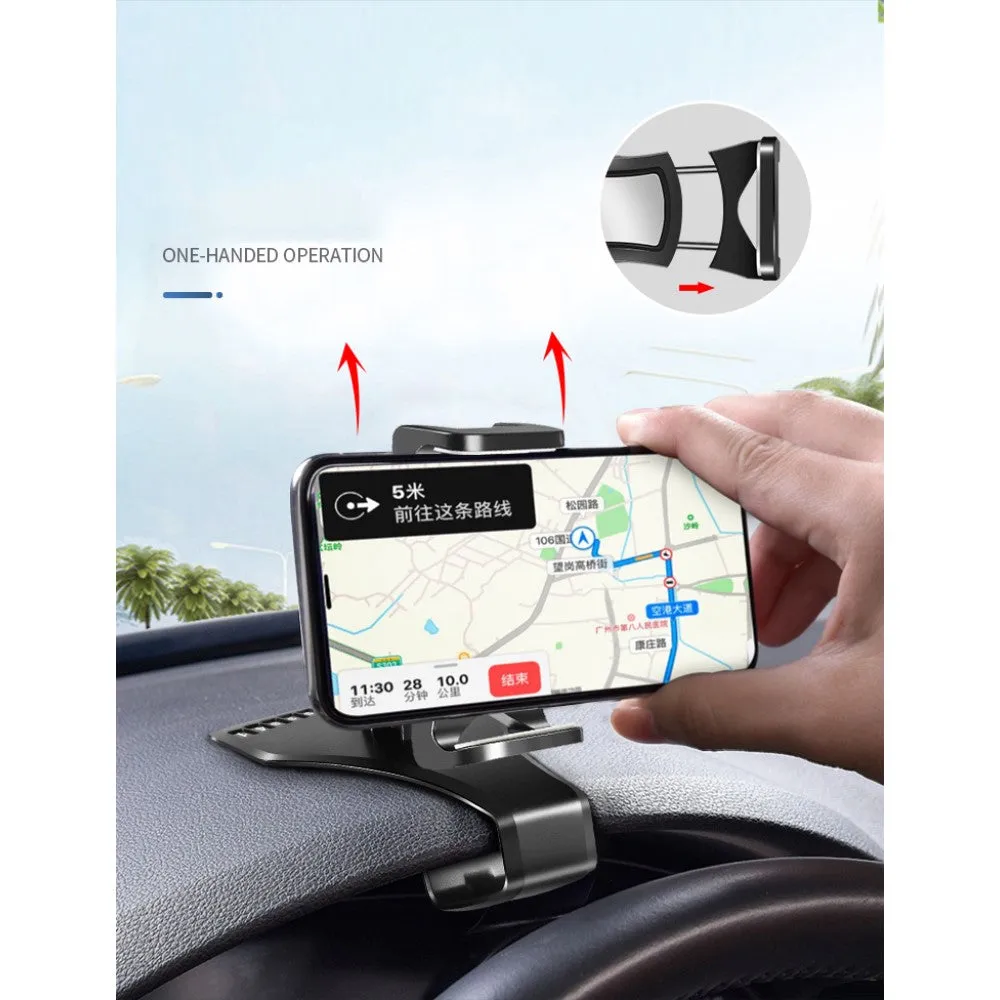 3 in 1 Car GPS Smartphone Holder: Dashboard / Visor Clamp   AC Grid Clip for Sharp Hybrid 007SH, The Hybrid 007SH - Black
