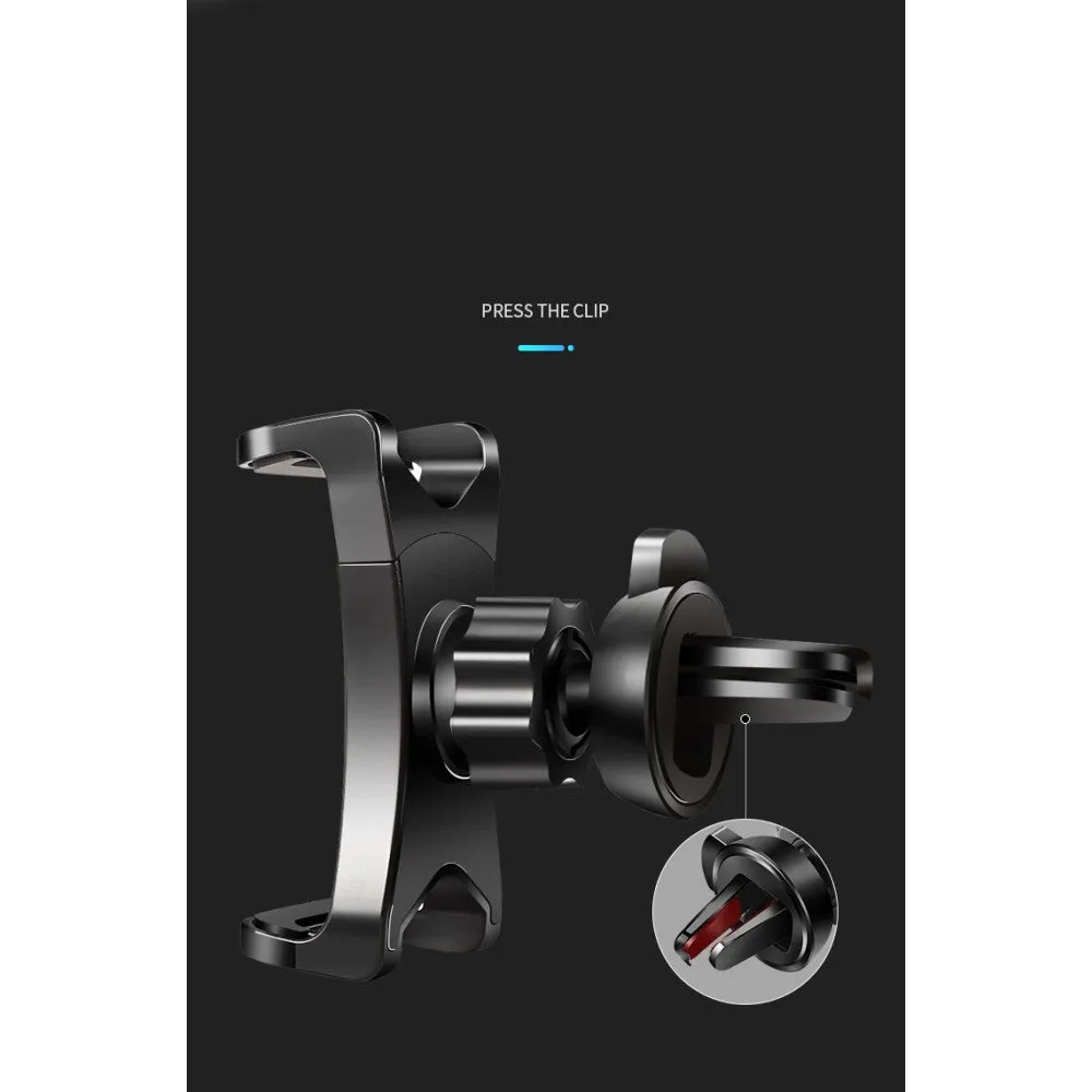3 in 1 Car GPS Smartphone Holder: Dashboard / Visor Clamp   AC Grid Clip for Sharp Hybrid 007SH, The Hybrid 007SH - Black