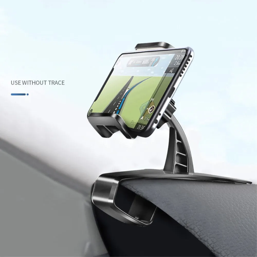 3 in 1 Car GPS Smartphone Holder: Dashboard / Visor Clamp   AC Grid Clip for Sharp Hybrid 007SH, The Hybrid 007SH - Black