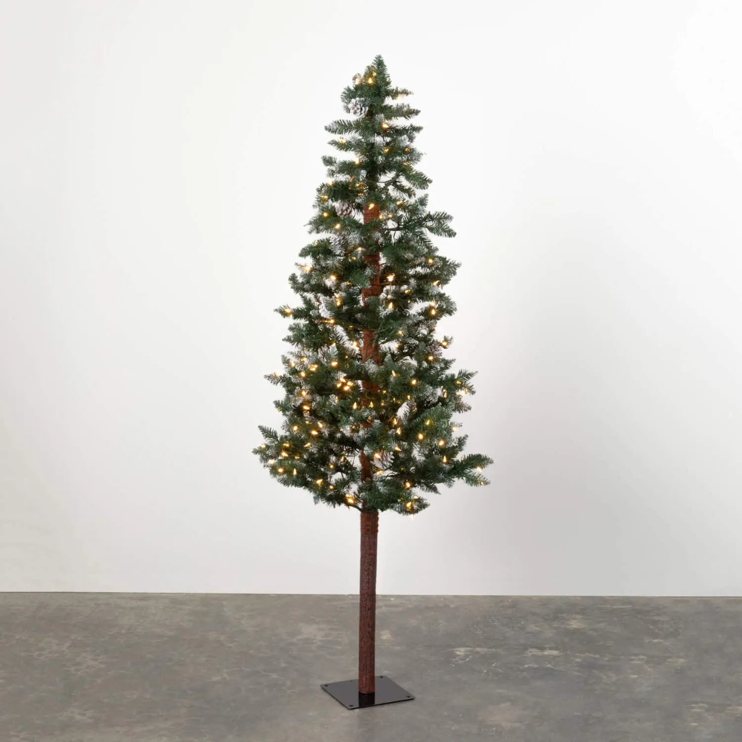 6' Lighted Natural Bark Tree