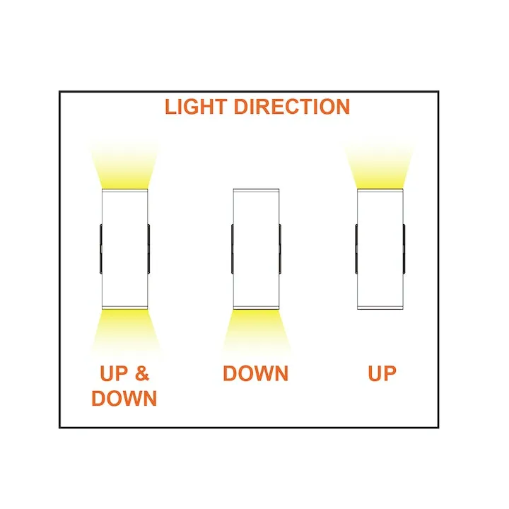 6" Architectural Cylinder Up and/or Down Light, 3400 Lumen Max, CCT and Wattage Selectable, Integrated Photocell, 120-277V
