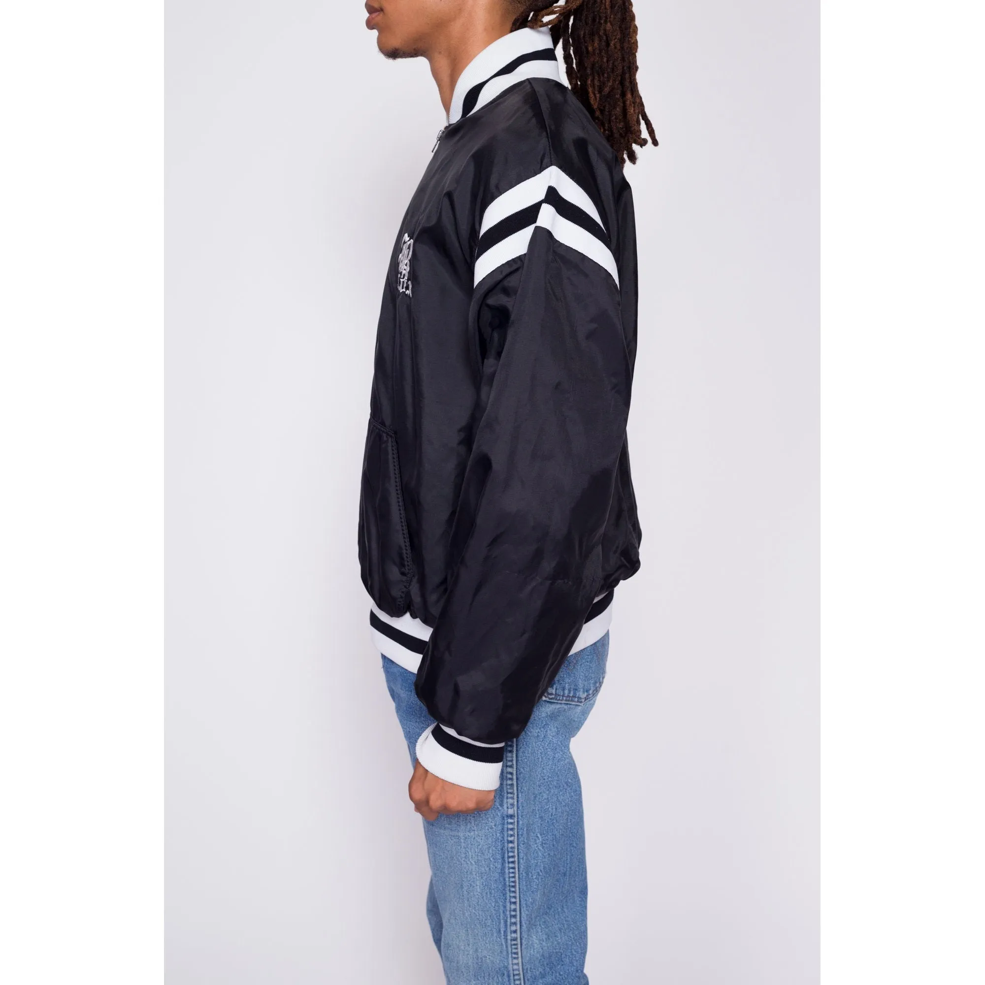 80s Black Sox Baseball Quarter Zip Windbreaker - Men's XL