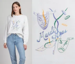 80s New Orleans Masquerade Sweatshirt - Medium to Large