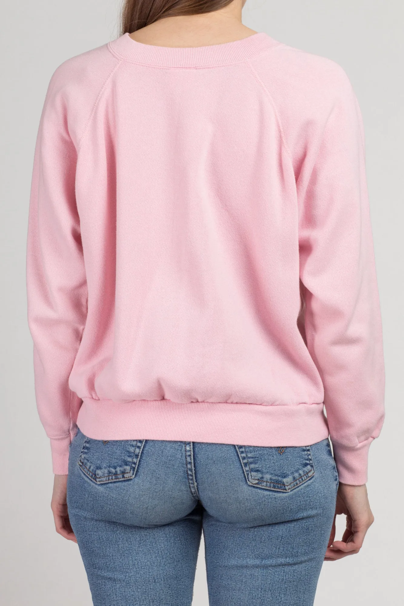 80s Pink "Love One Another" Sweatshirt - Large