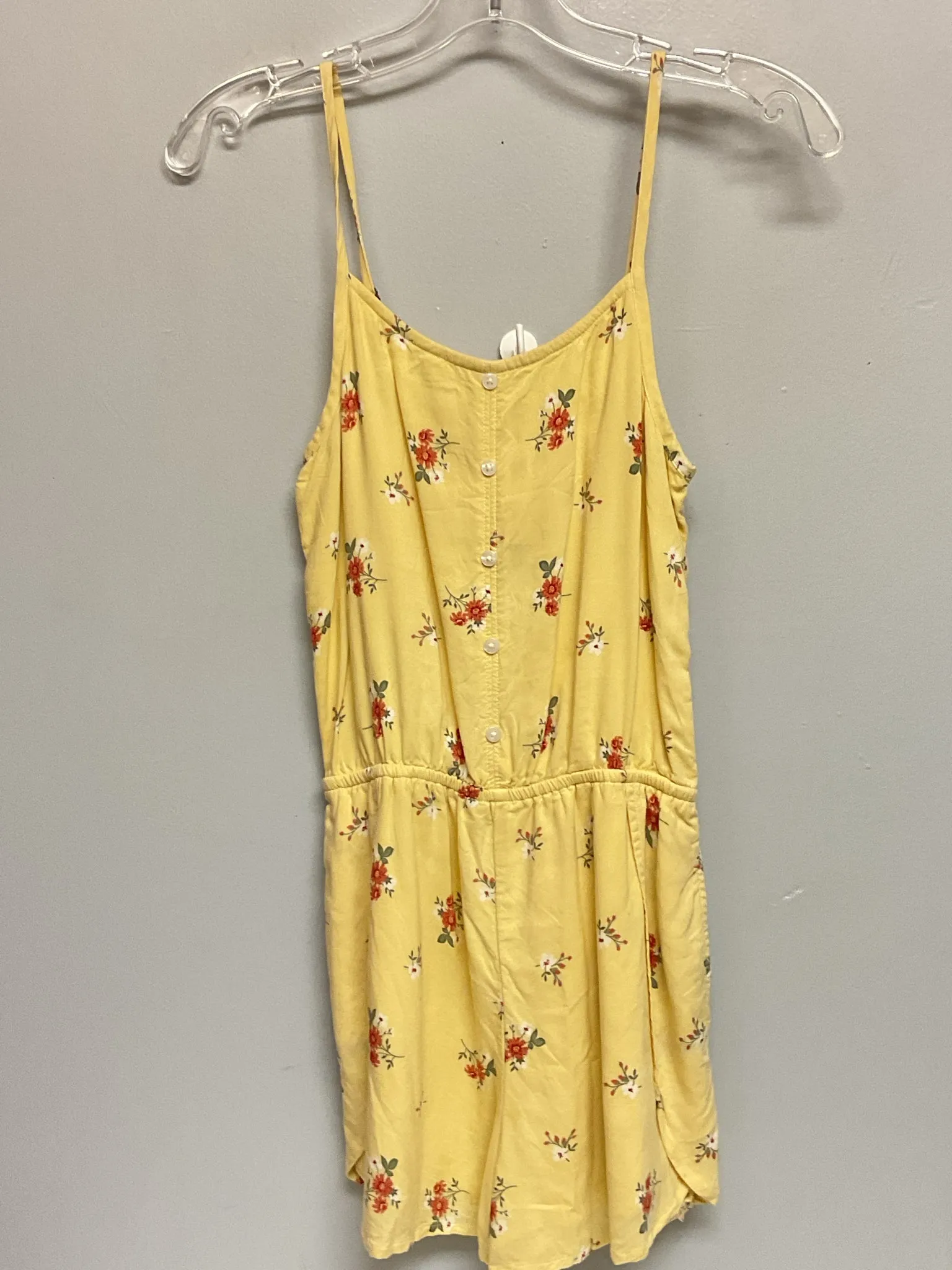 Abercrombie Size 14 Yellow & Rust Rayon Big Girls Romper