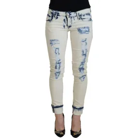 Acht Chic Low Waist Tattered Skinny Jeans