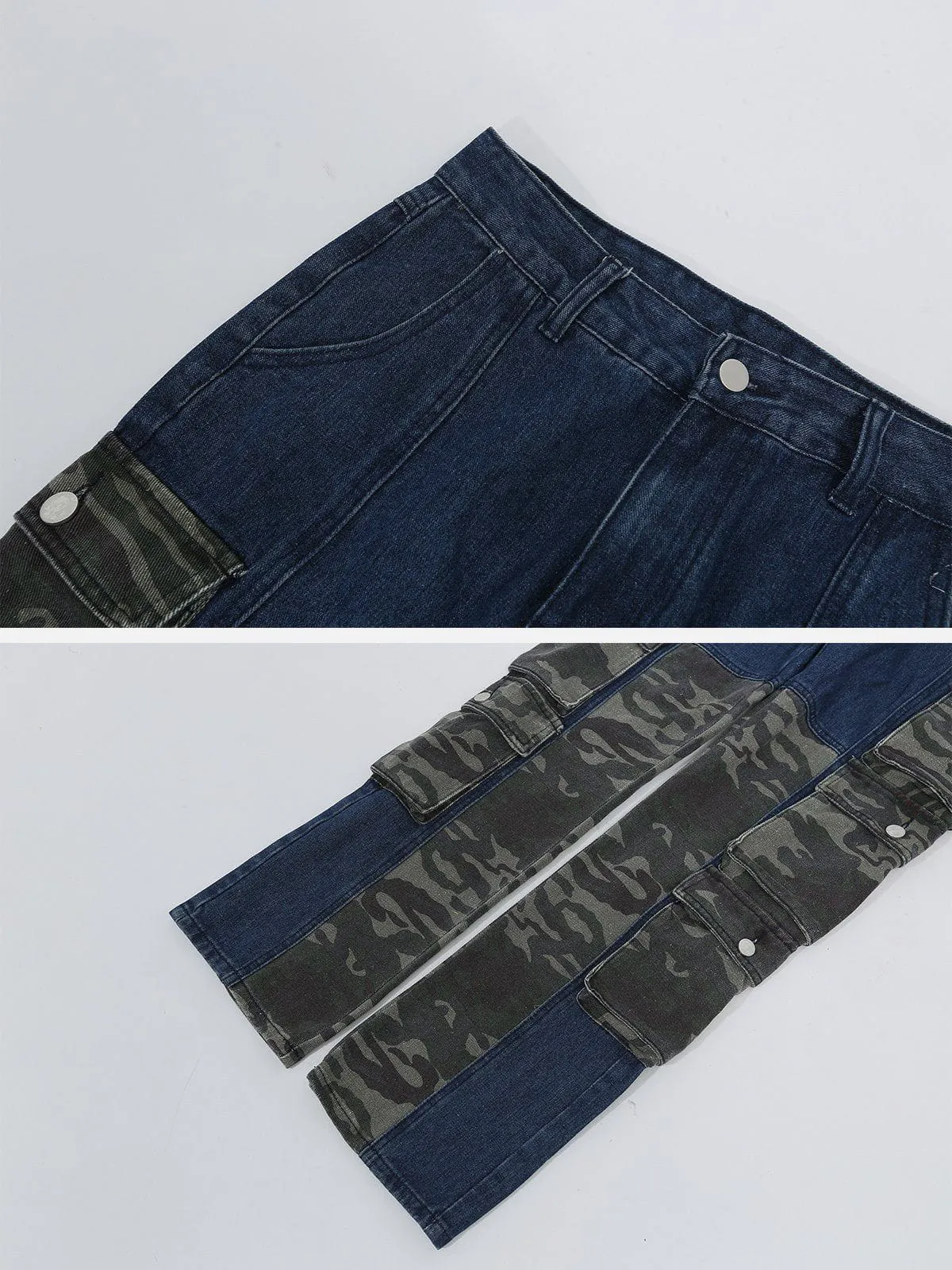 AlanBalen® - Camouflage Patchwork Jeans