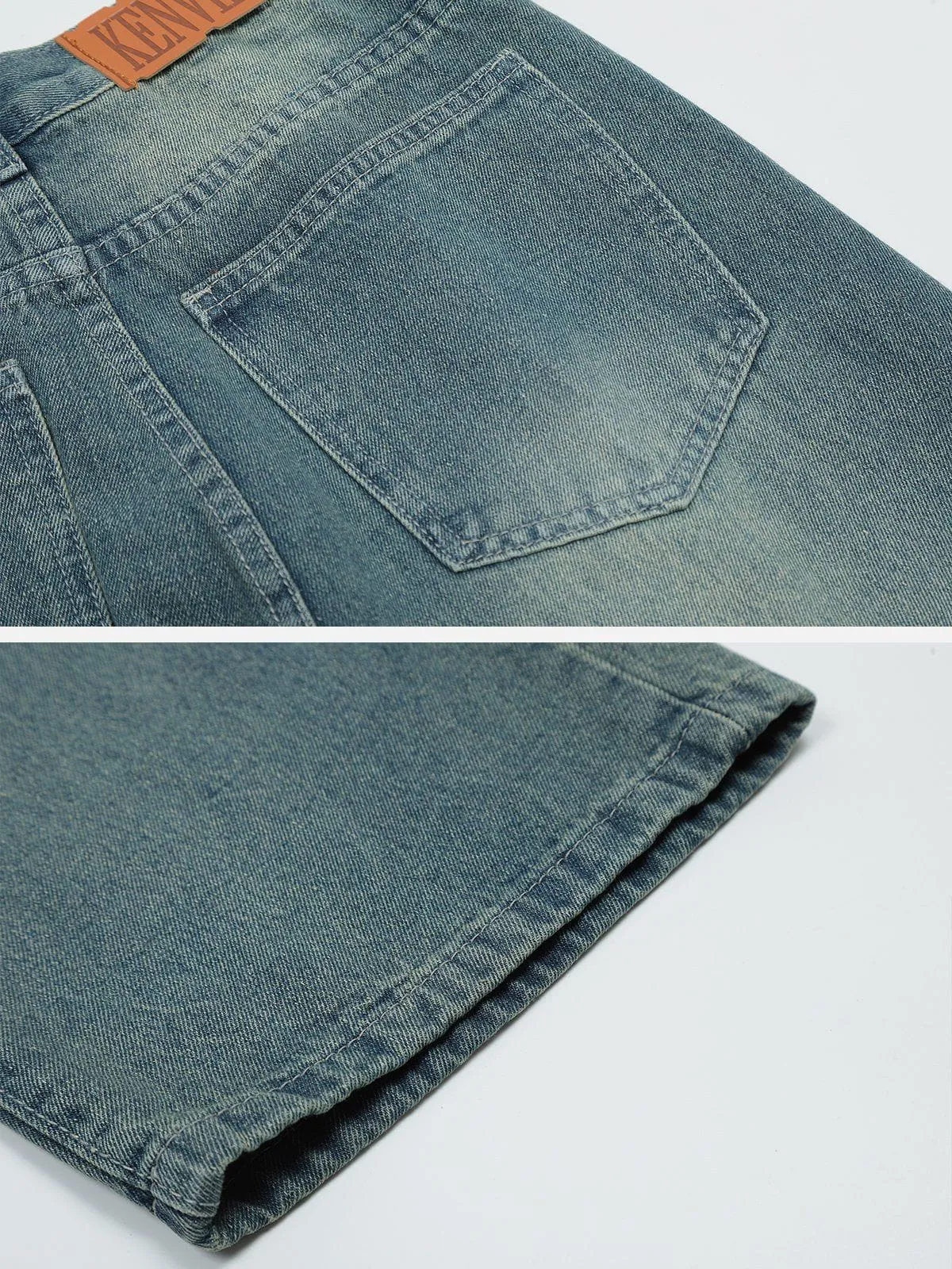 AlanBalen® - Distressed Fringe Jeans