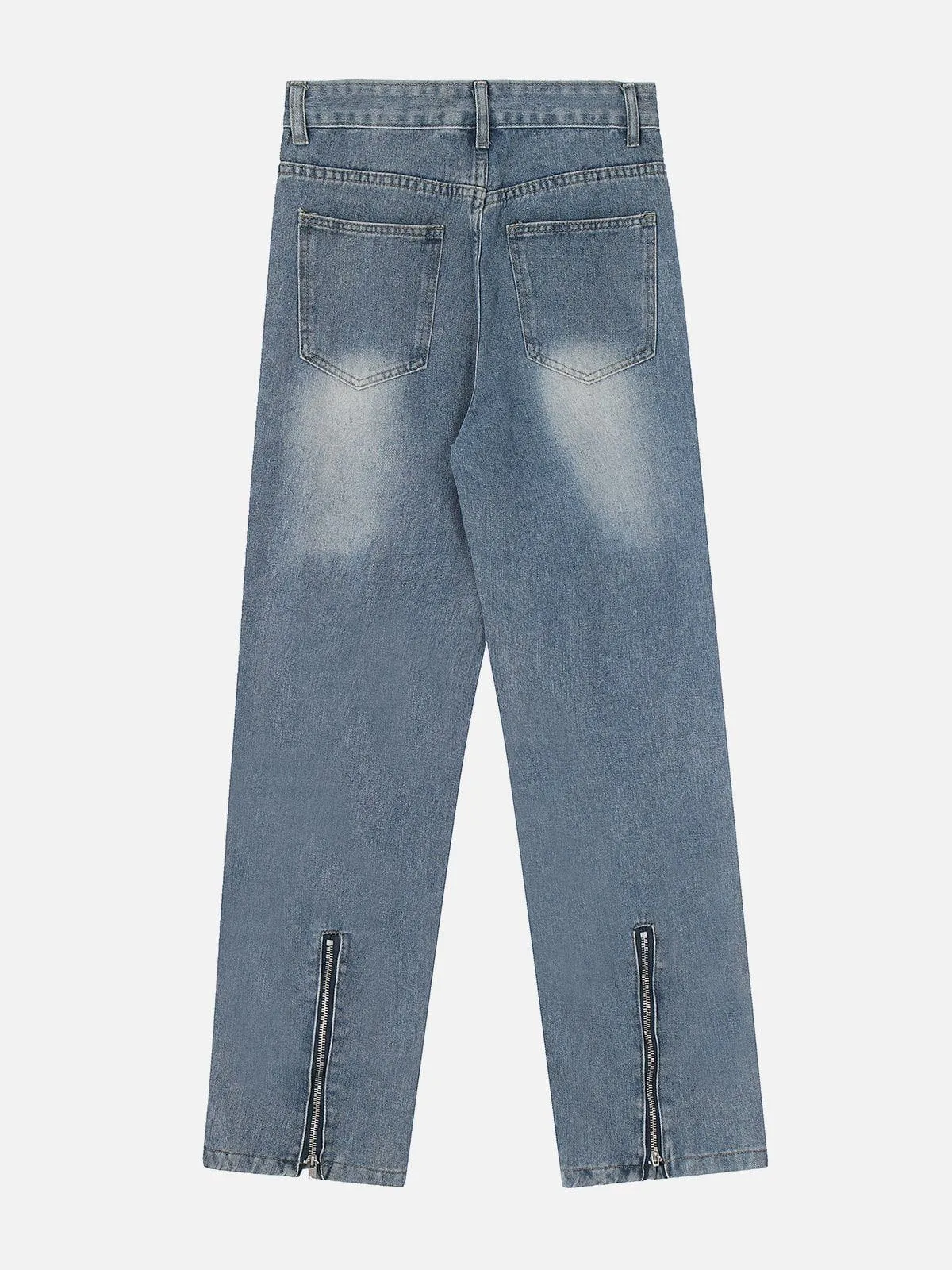 AlanBalen® - Fake Two Piece Raw Jeans
