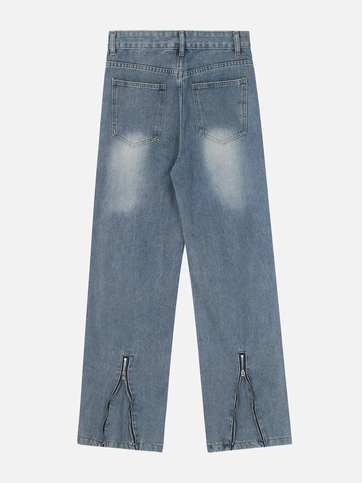AlanBalen® - Fake Two Piece Raw Jeans