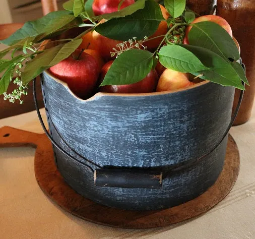 Antique Pantry / Storage Box in Blue Paint