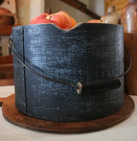 Antique Pantry / Storage Box in Blue Paint