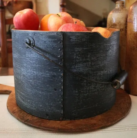 Antique Pantry / Storage Box in Blue Paint