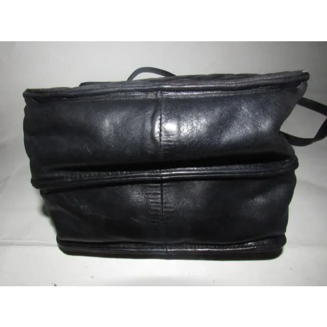 Bally Vintage Pursesdesigner Purses Black Quilted Leather With Gold Chain And Black Leather Strap Sh
