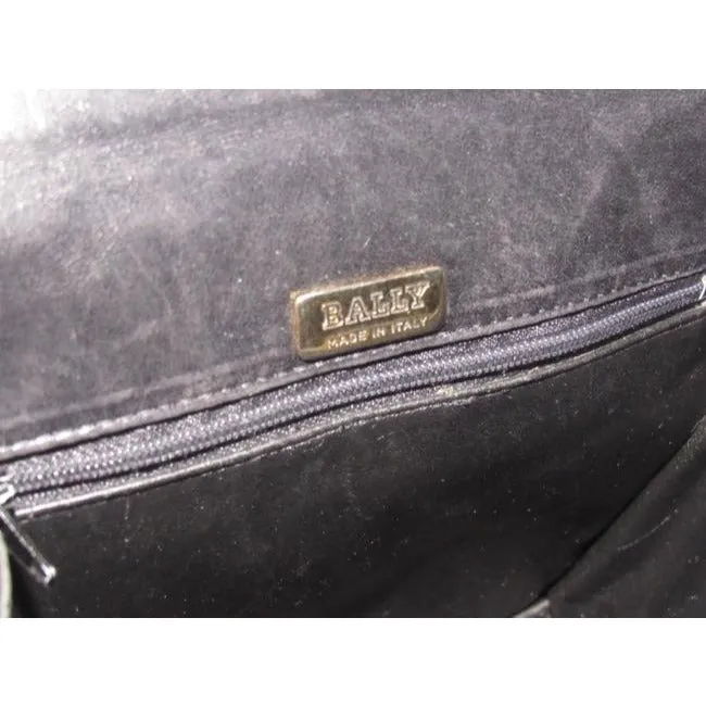 Bally Vintage Pursesdesigner Purses Black Quilted Leather With Gold Chain And Black Leather Strap Sh