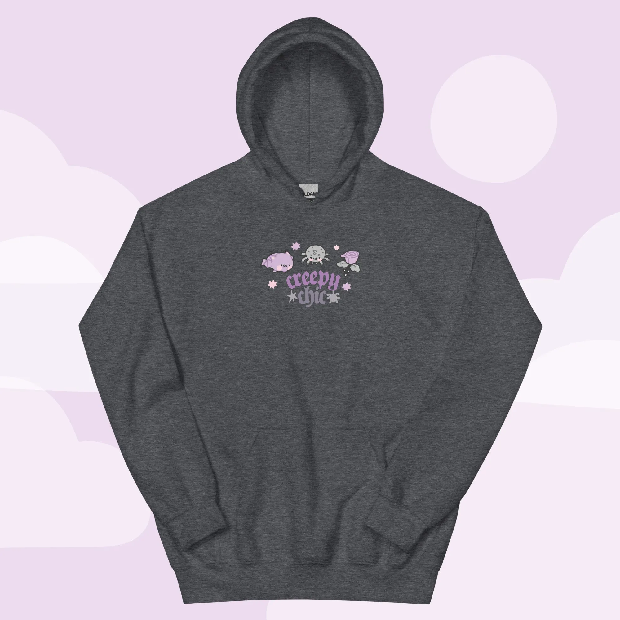 Bartholomew the Bat & Fluffy the Spider Hoodie | Creepy Chic Gothic Halloween Sweatshirt | Spooky Cute Kawaii Apparel