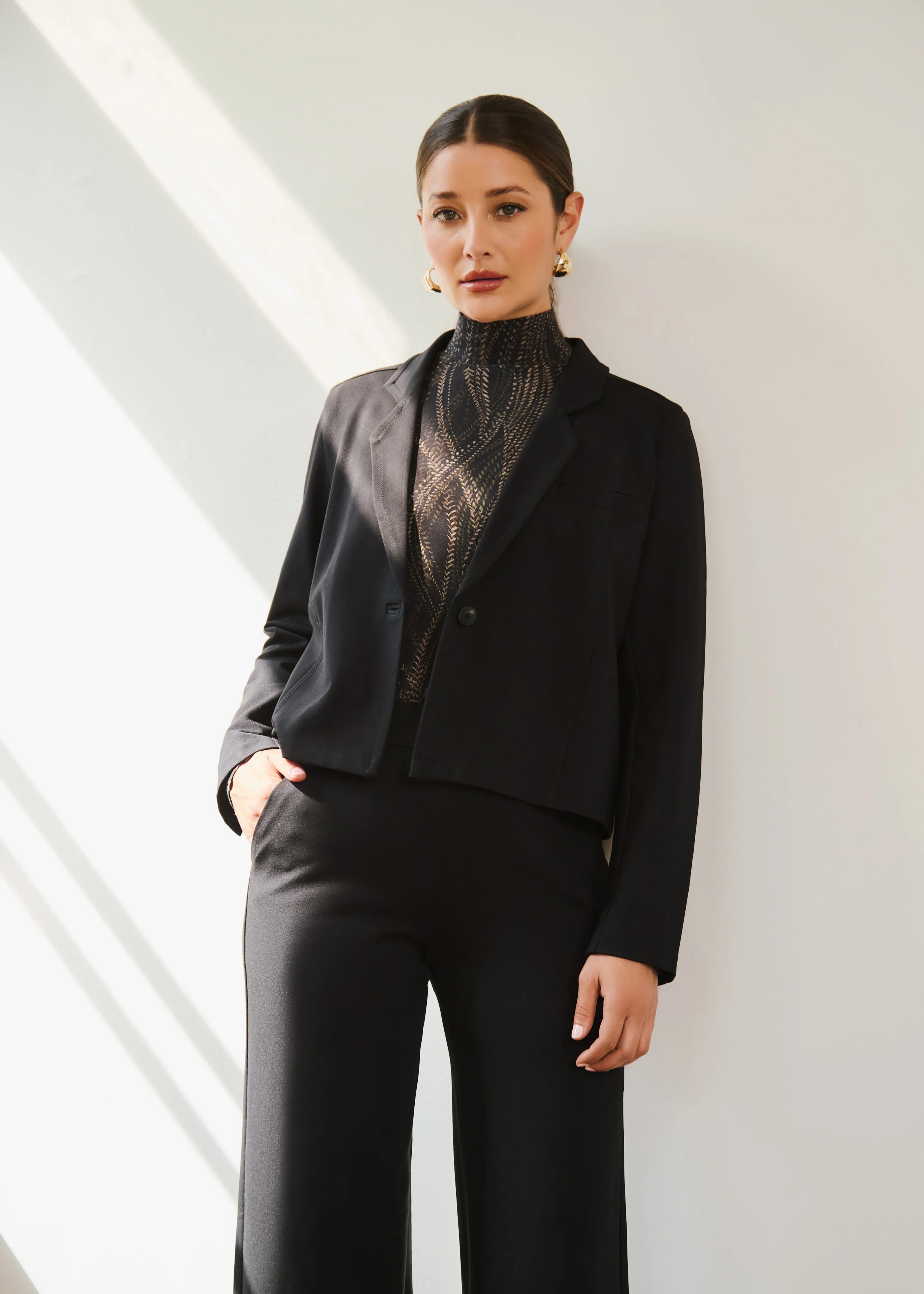 Black Cropped Blazer