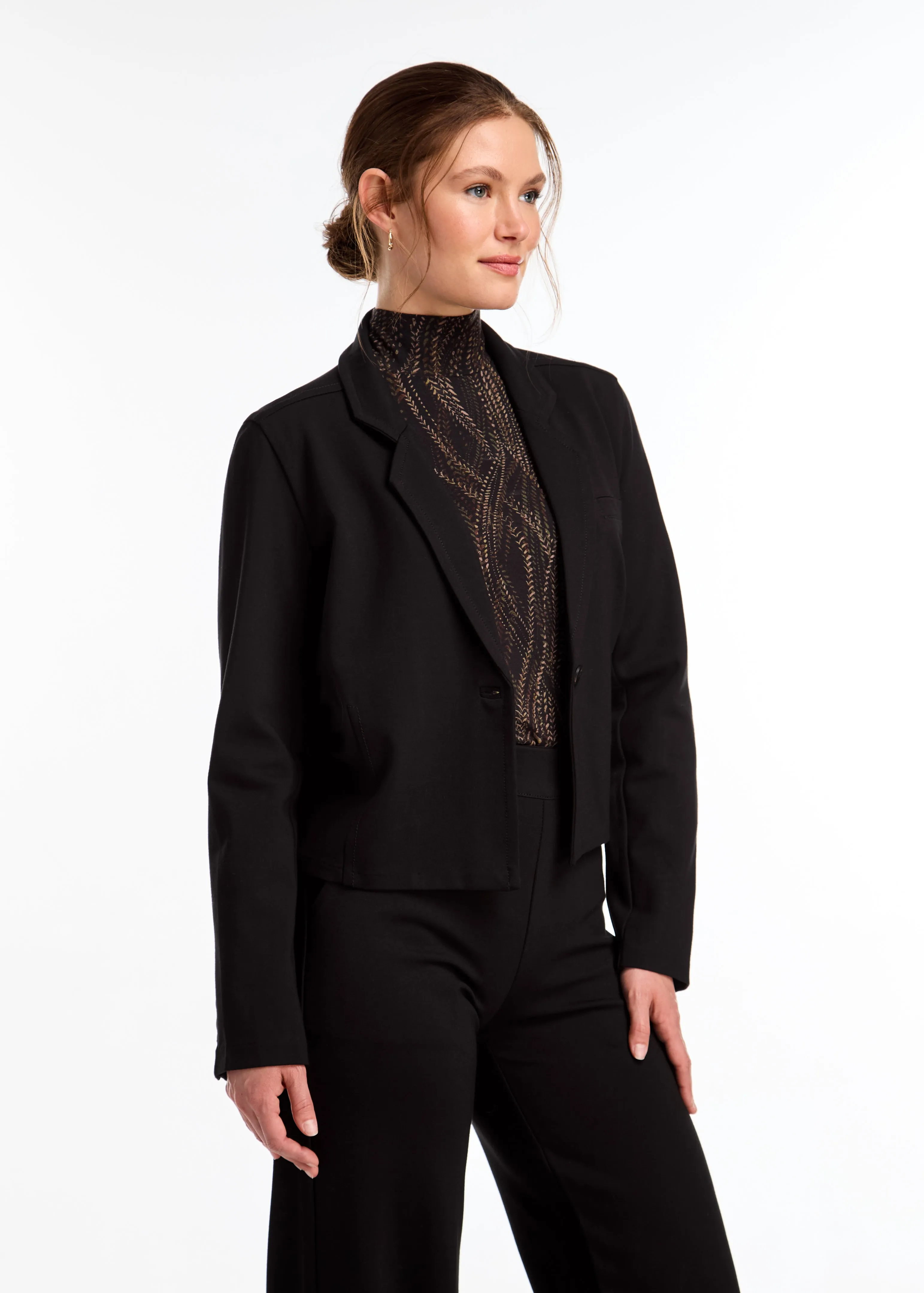 Black Cropped Blazer