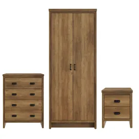 Boston 3 Piece Bedroom Set Knotty Oak