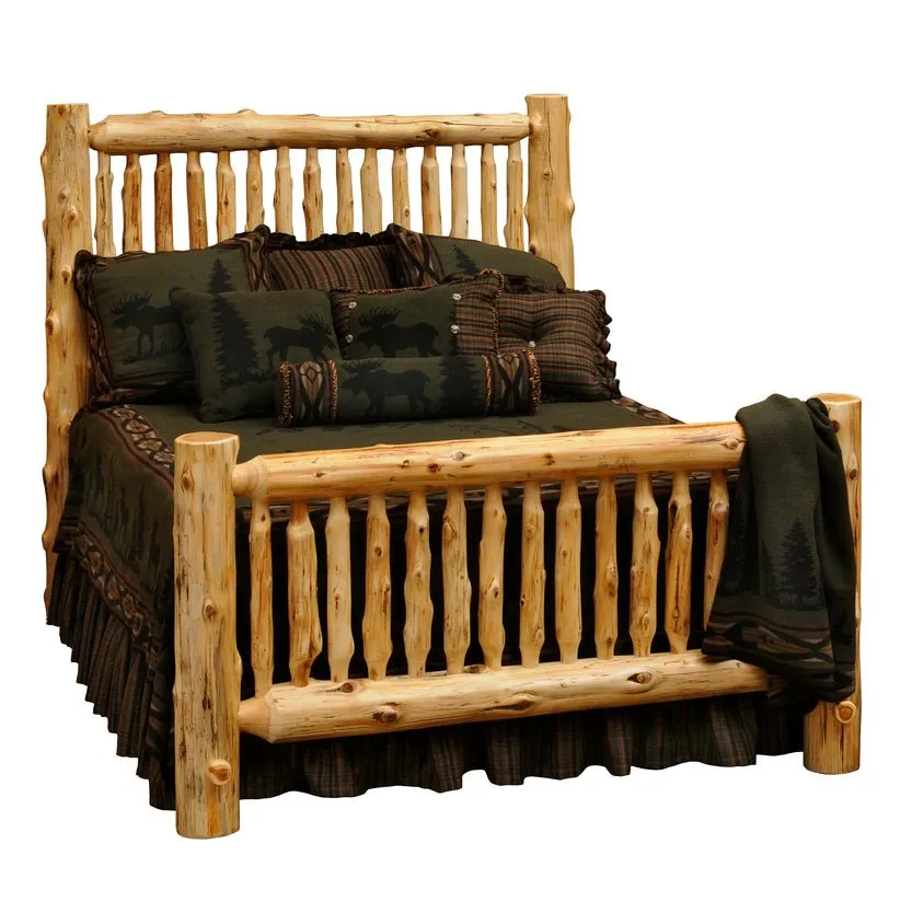 Cedar Log Small Spindle Bed - 4 Sizes