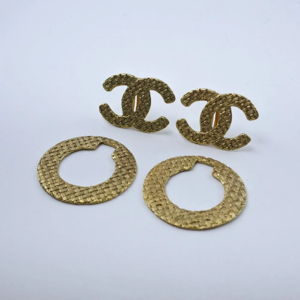 Chanel Chanel Coco Mark Earring Mesh G Mesh 29  32.8g Coco Mark  A-rang A-ranking