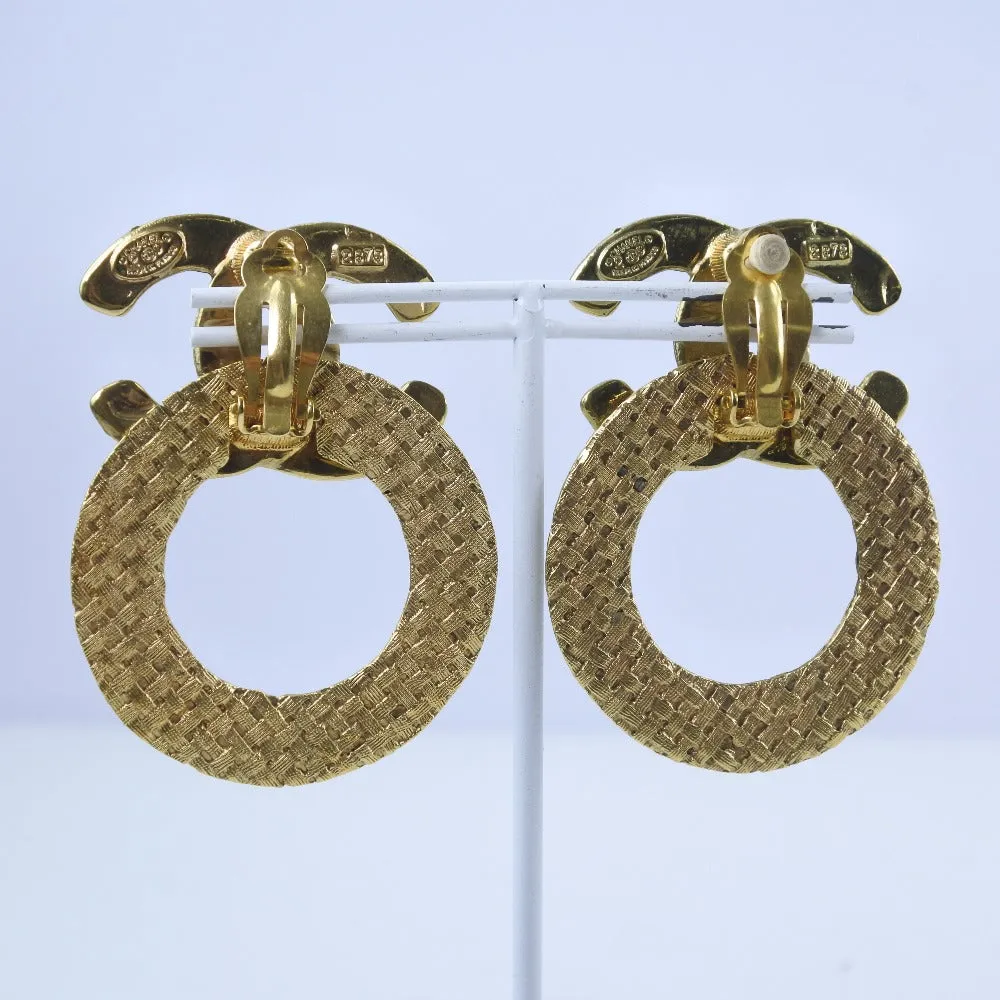Chanel Chanel Coco Mark Earring Mesh G Mesh 29  32.8g Coco Mark  A-rang A-ranking