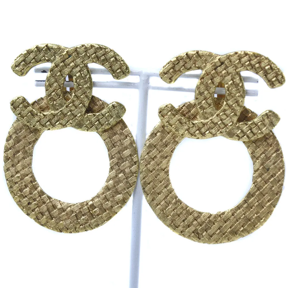 Chanel Chanel Coco Mark Earring Mesh G Mesh 29  32.8g Coco Mark  A-rang A-ranking