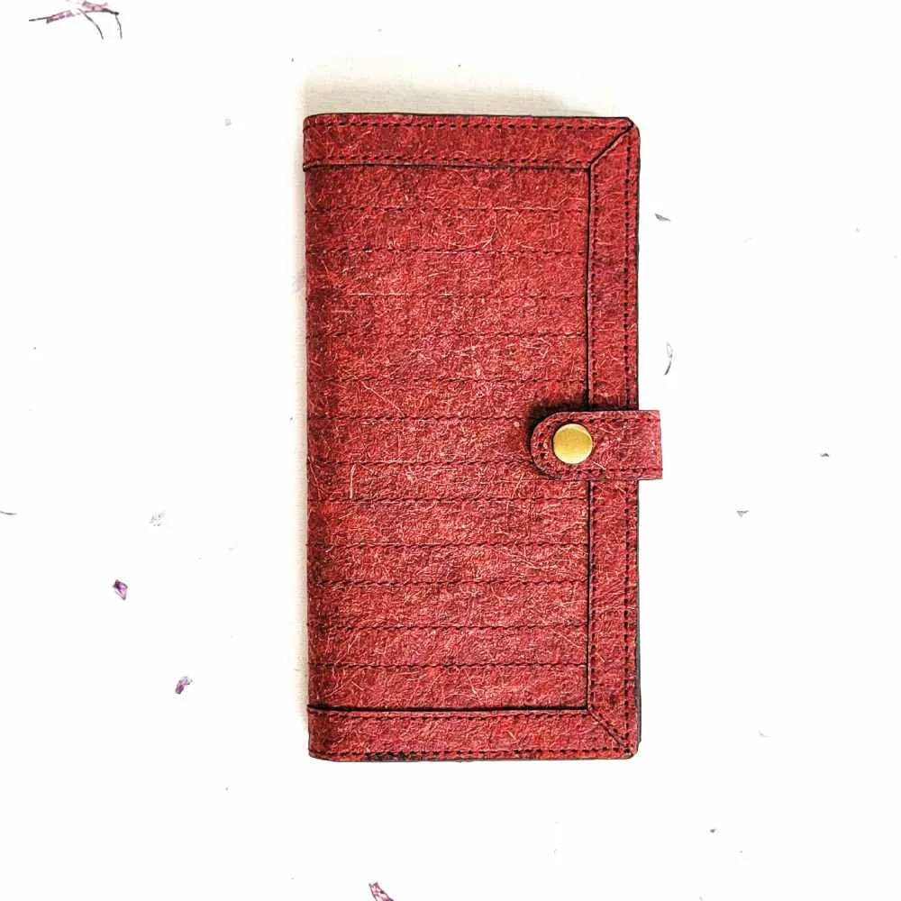 Charcoal Grey Hand Wallet/Clutch | Sturdy Coconut Leather | Smart | Light weight