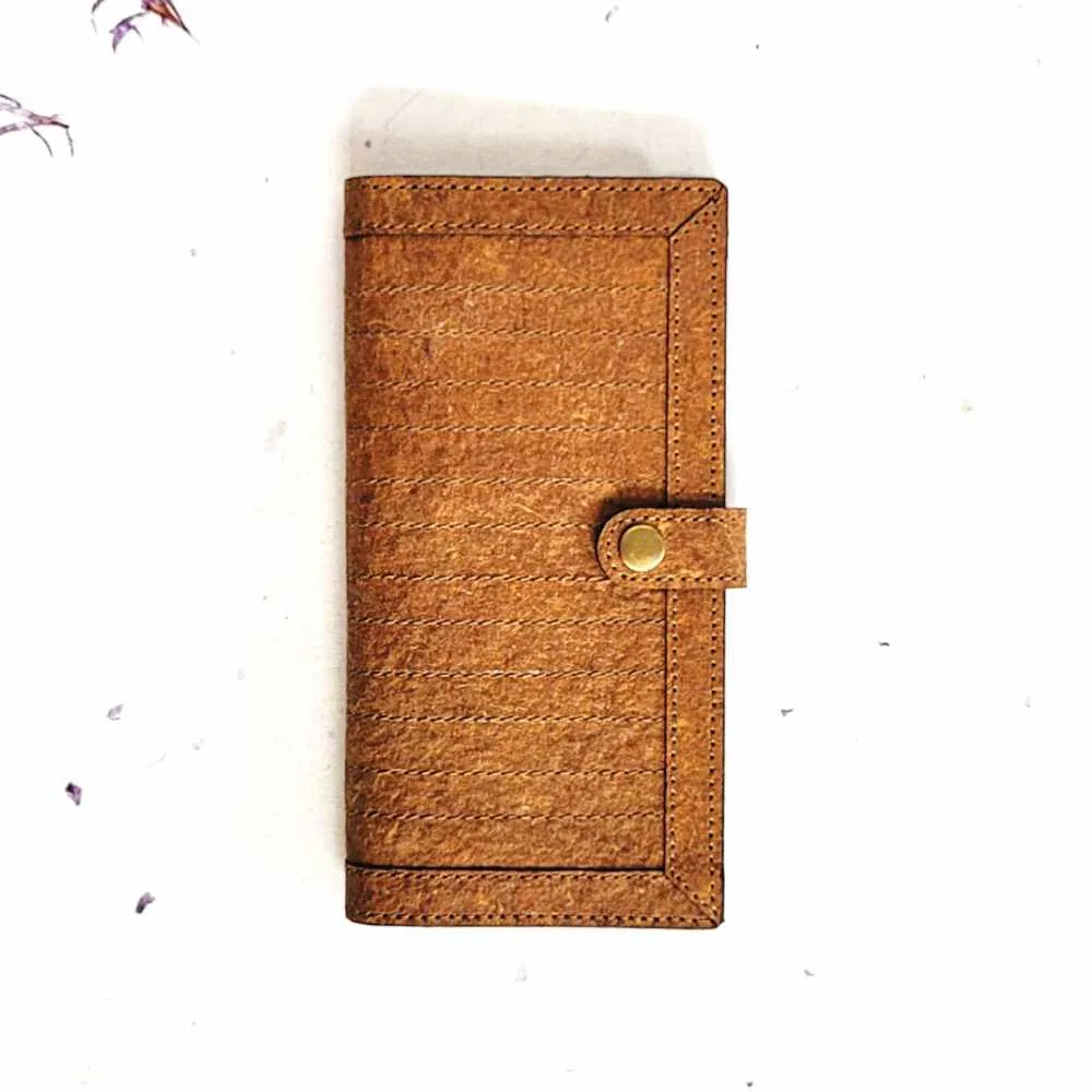 Charcoal Grey Hand Wallet/Clutch | Sturdy Coconut Leather | Smart | Light weight