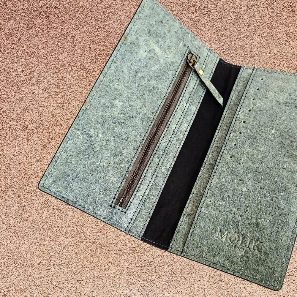 Charcoal Grey Hand Wallet/Clutch | Sturdy Coconut Leather | Smart | Light weight