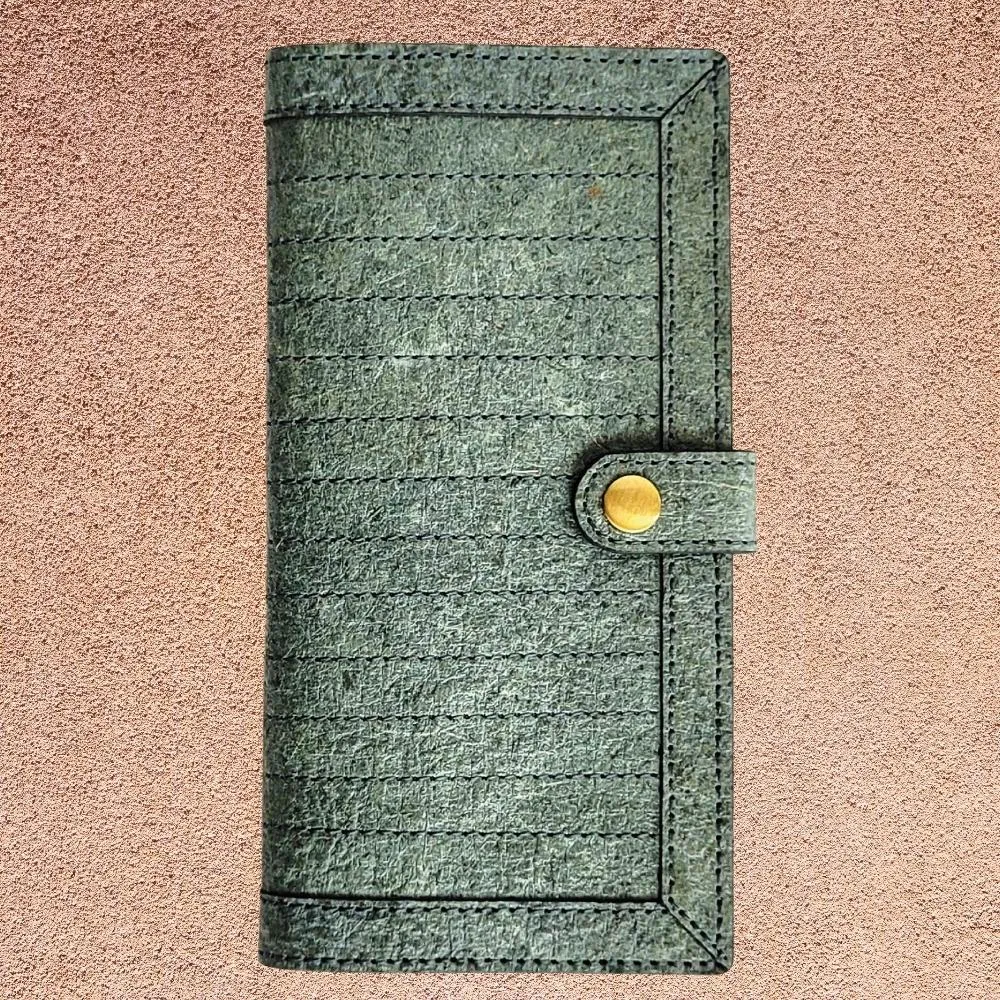 Charcoal Grey Hand Wallet/Clutch | Sturdy Coconut Leather | Smart | Light weight