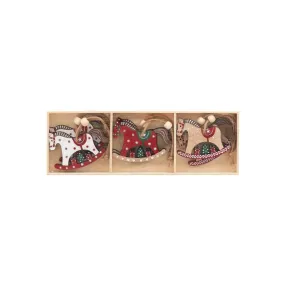 Coast to Coast Rocking Horse Christmas Ornament  Assorted (Box of 6)