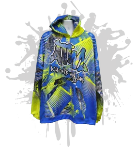 Complex Hoody Unisex Neon Yellow/Blue
