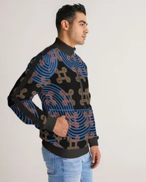 Continuous Peace Men's Stripe-Sleeve Track Jacket