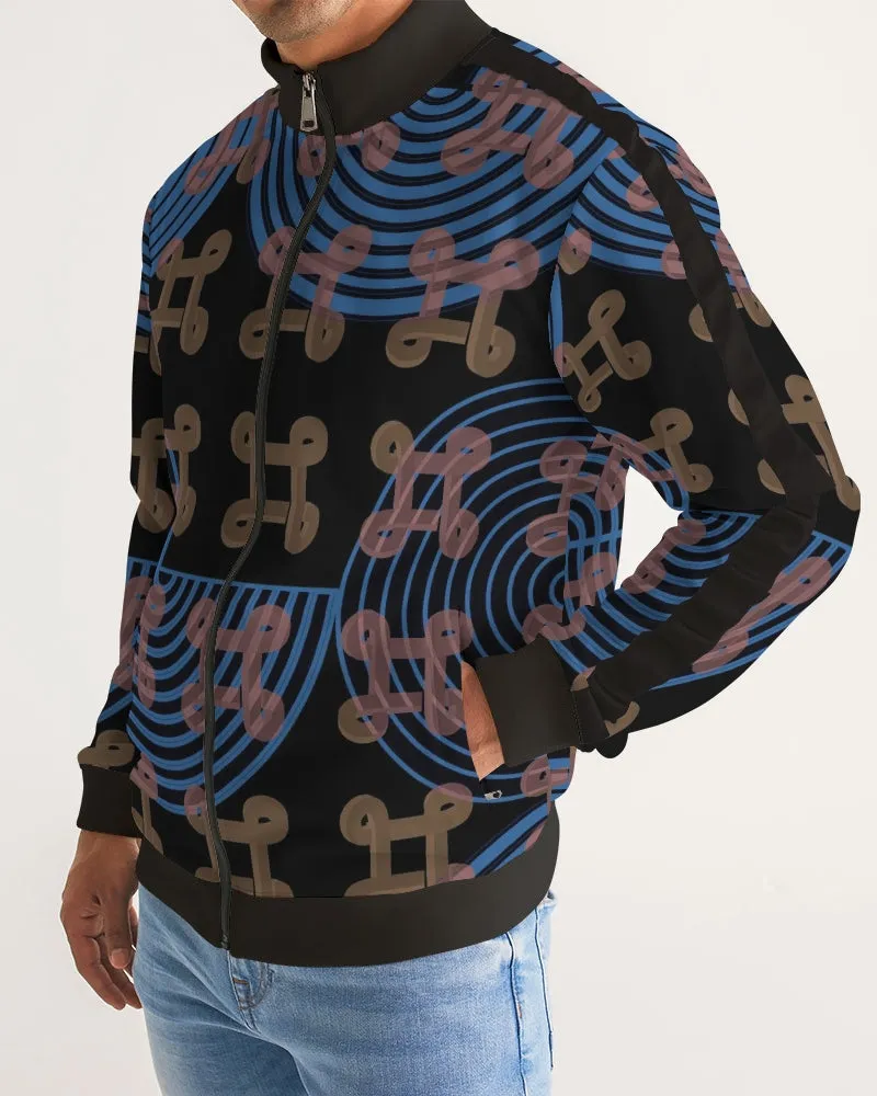 Continuous Peace Men's Stripe-Sleeve Track Jacket