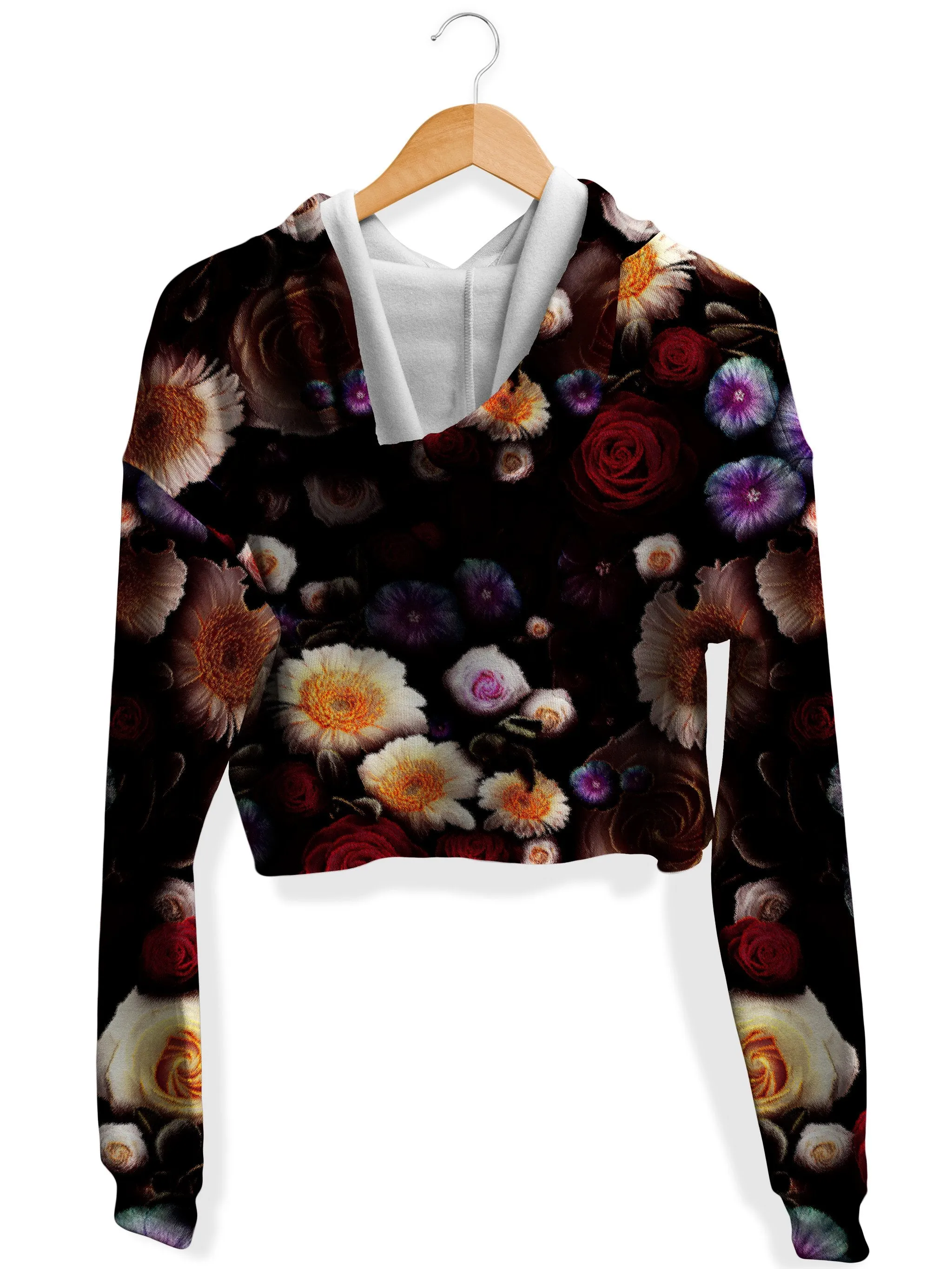 Daylight Bloom Fleece Crop Hoodie