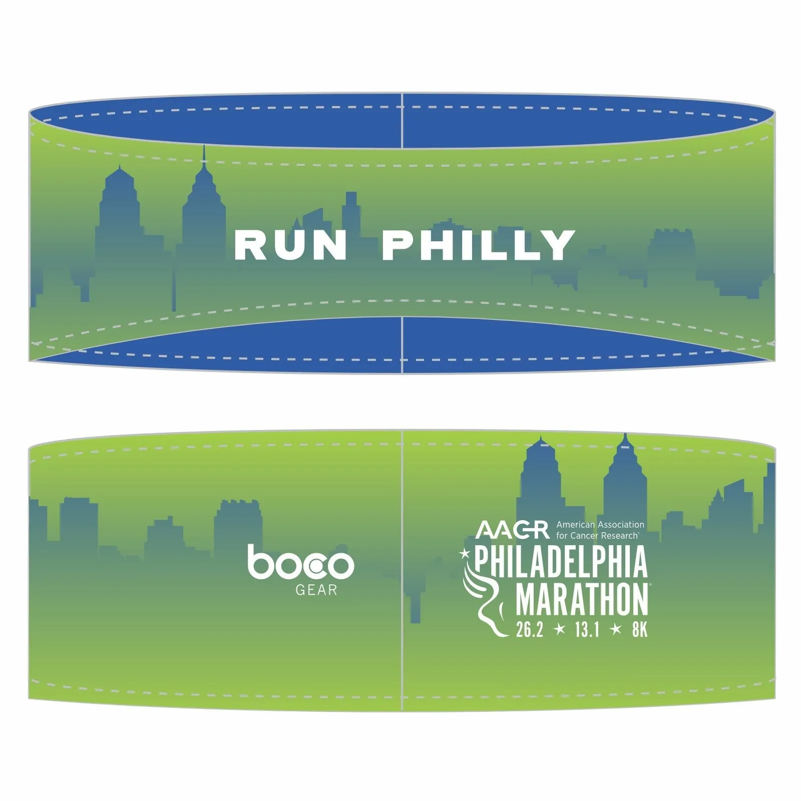 Ear Warmer - Mesh -Green/Blue- AACR Run Philly