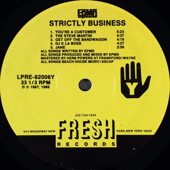 EPMD - Strictly Business (LP, Album) (NM or M-)