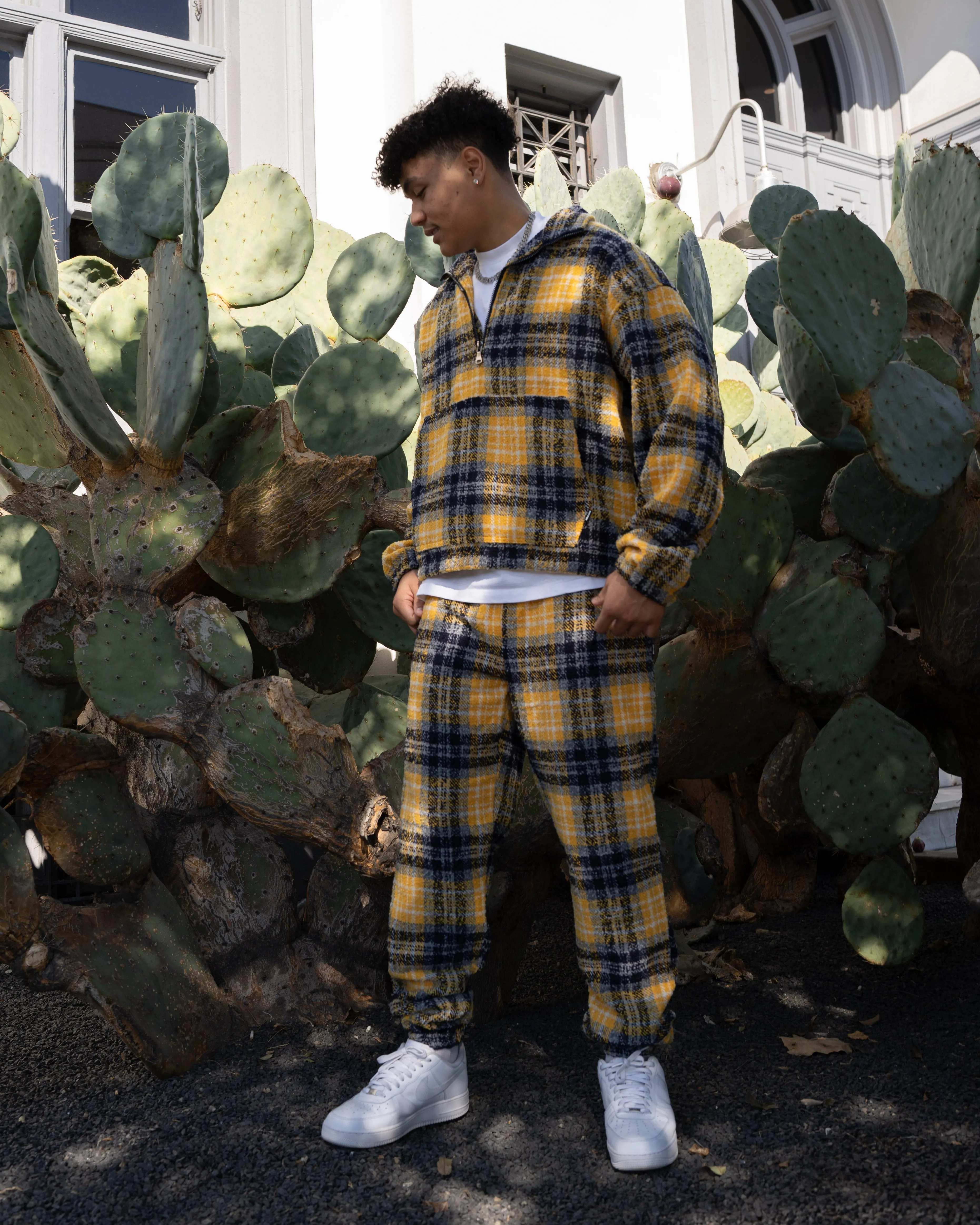 EPTM FLANNEL HALF-ZIP PULLOVER-YELLOW