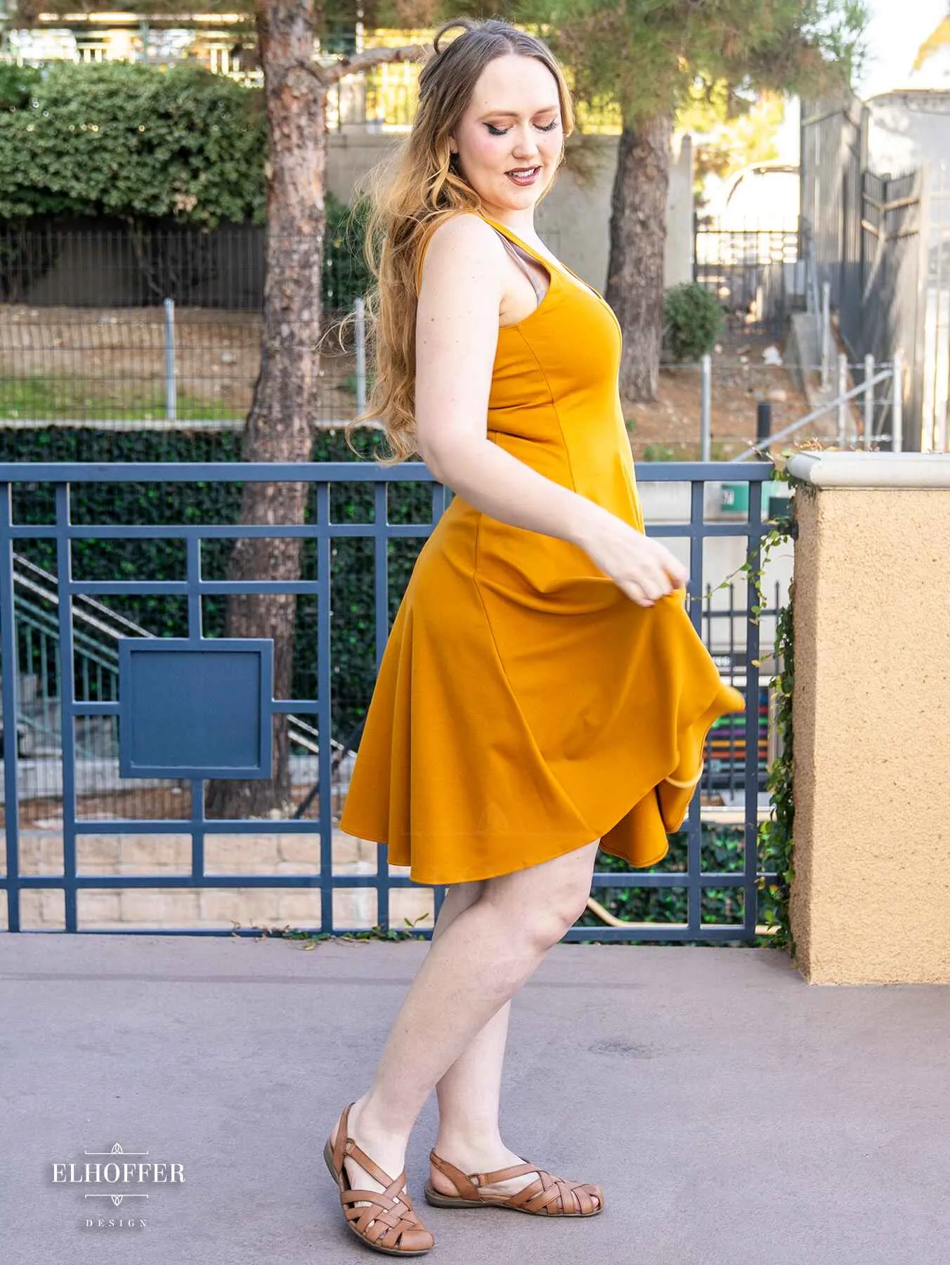 Essential Virgo Dress - Mustard Gold Ponte