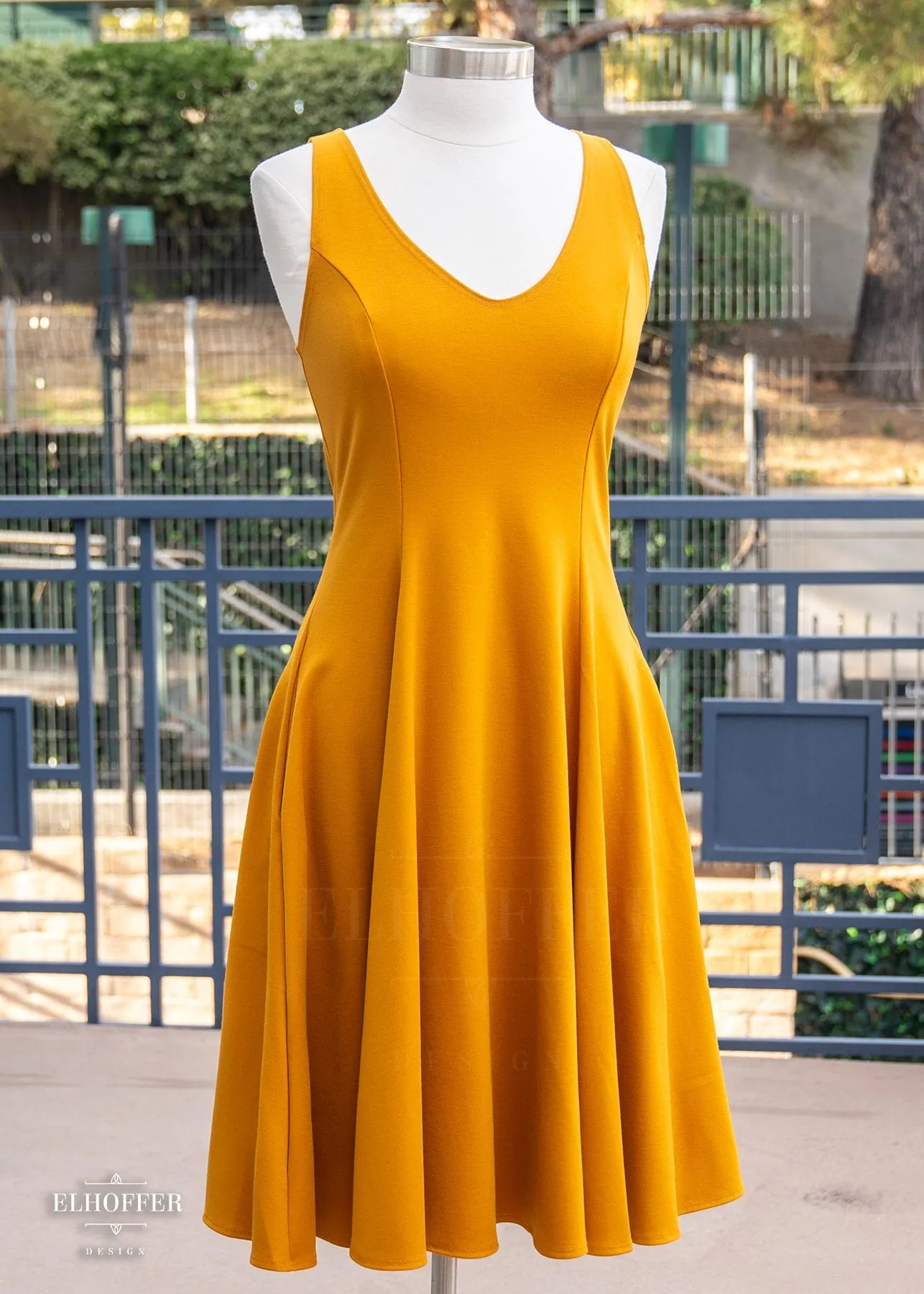 Essential Virgo Dress - Mustard Gold Ponte