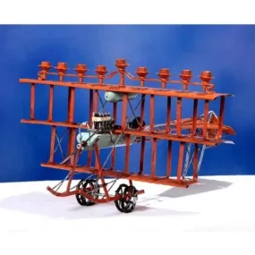 Fantastic Flying Machine Chanukah Metal Menorah 11" x 12" x 7"