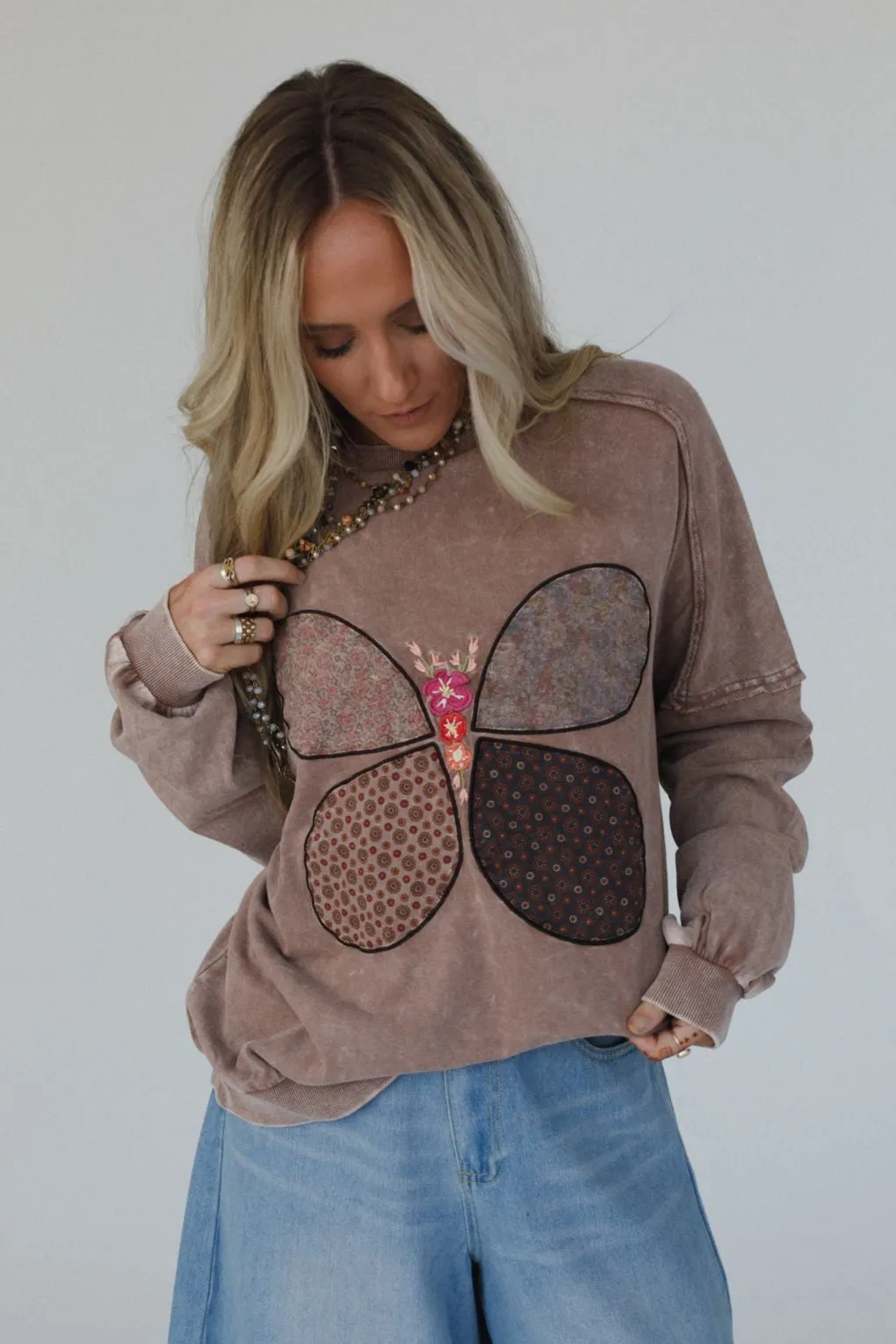 Flutterby Pullover Top - Mocha